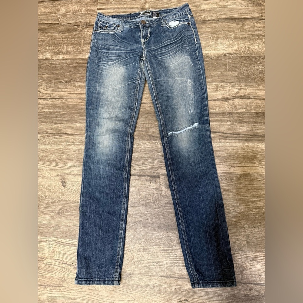 Soundgirl Dark Blue Skinny Jeans - Picture 4 of 12